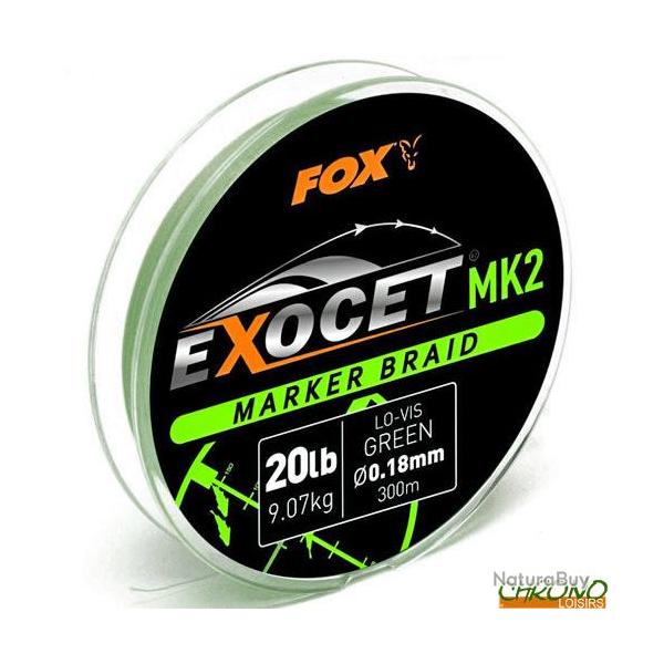 Tresse Fox Exocet MK2 Marker Green 0.18mm 300m