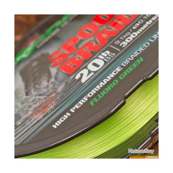 Tresse Korda Spod Braid Fluoro Green 0.16mm 300m