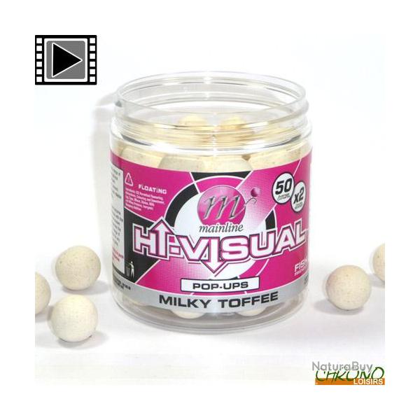 Pop Ups Mainline Fluo Hi Visual Milky Toffee 15mm 250ml