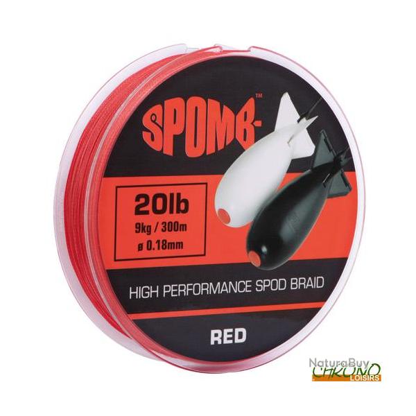 Tresse Spomb High Performance Rouge 0.18mm 300m