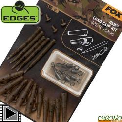 Kit Montage Fox Edges Clip Plomb Slik Camo T10 (par 5)