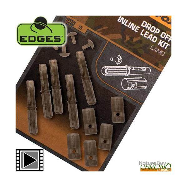 Kit Montage Fox Edges Drop Off Inline Lead Kit Camo (par 5)