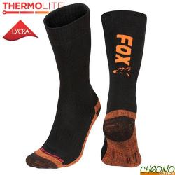 Chaussettes Fox Black/Orange Thermolite Long Socks 40/43