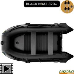 Bateau Pneumatique Carp Spirit Black Boat 320W Plancher Alu