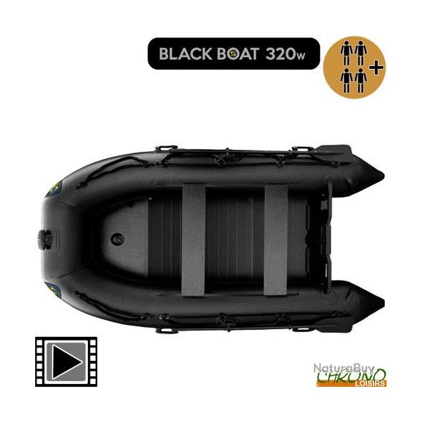 Bateau Gonflable Carp Spirit Black Boat 320W Plancher Alu