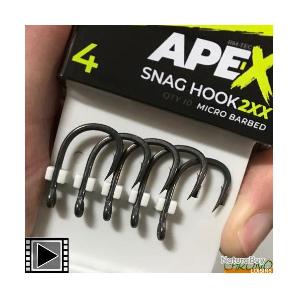 Hameçon RidgeMonkey Ape-X Snag Hook 2XX (par 10) n° 4
