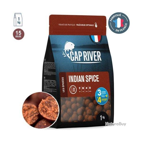 Bouillettes Cap River Indian Spice 15mm 1kg