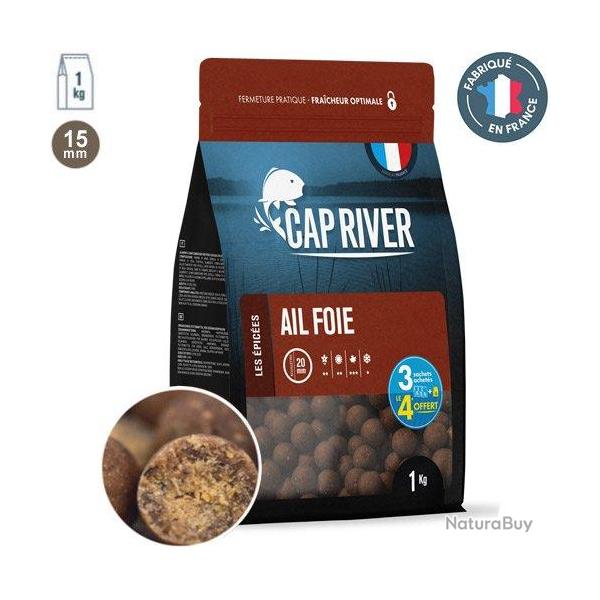 Bouillettes Cap River Ail Foie 15mm 1kg