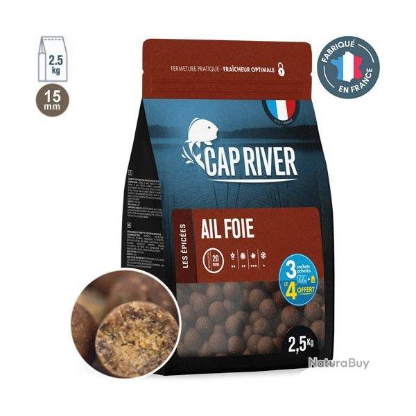 Bouillettes Cap River Ail Foie 15mm 2.5kg