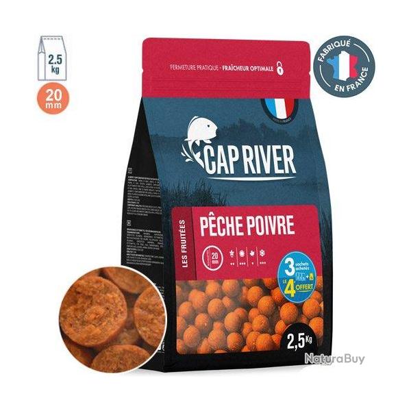 Bouillettes Cap River Peche Poivre 20mm 2.5kg