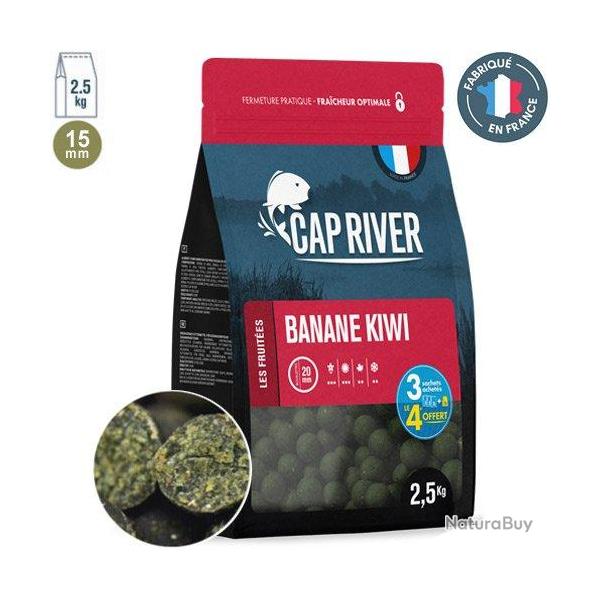 Bouillettes Cap River Banane Kiwi 15mm 2.5kg