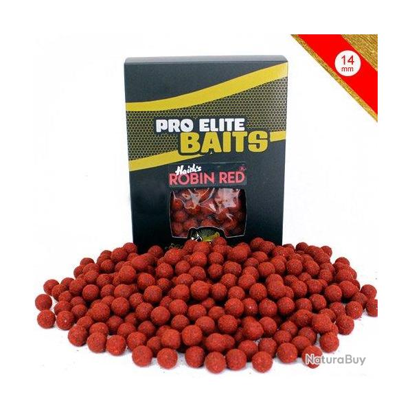 Bouillettes Pro Elite Baits Gold Robin Red 14mm 1kg