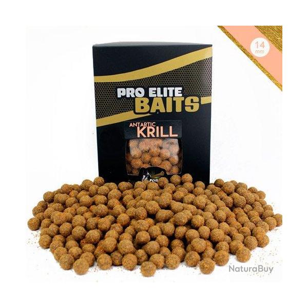 Bouillettes Pro Elite Baits Gold Antartic Krill 14mm 1kg