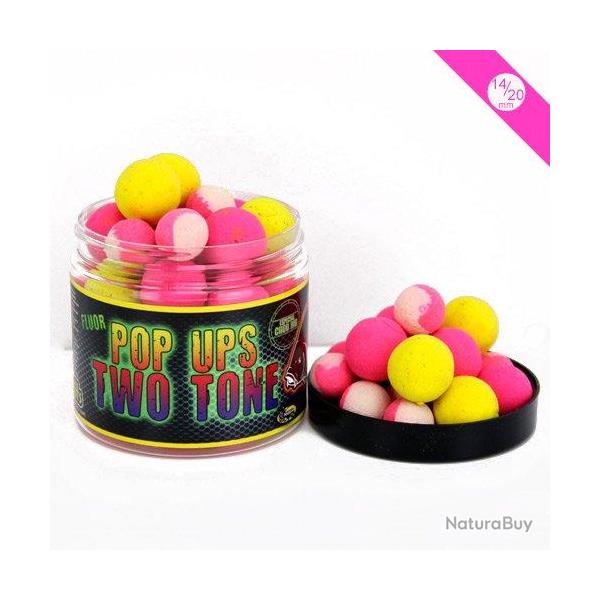 Pop Ups Pro Elite Baits Fluoro Two Tone Banana & Strawberry 14/20mm 200ml