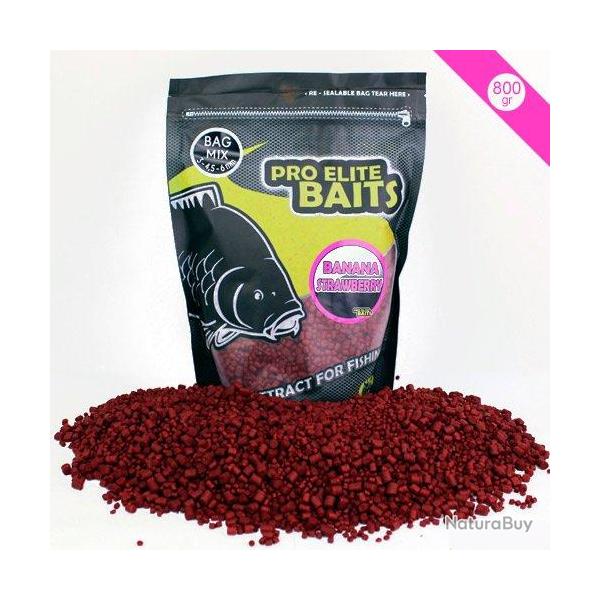 Pellets Pro Elite Baits Banana & Strawberry Mixed 800g