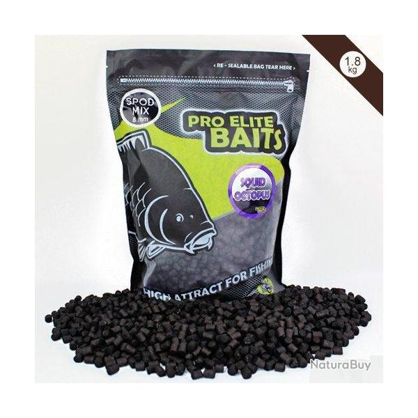 Pellets Pro Elite Baits Squid & Octopus Spod Mix 8mm 1.8kg