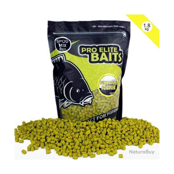 Pellets Pro Elite Baits Pineapple & Scopex Spod Mix 8mm 1.8kg