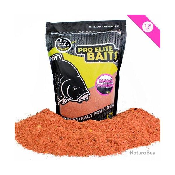 Method Mix Pro Elite Baits Ground Bait Banana & Strawberry 1.8kg