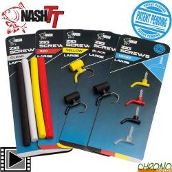 Adaptateur Nash Zig Screw Large + Mousse (par 4) Noir