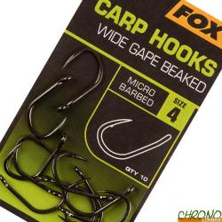 Hameçon Fox Carp Hooks Wide Gape (par 10) n° 2