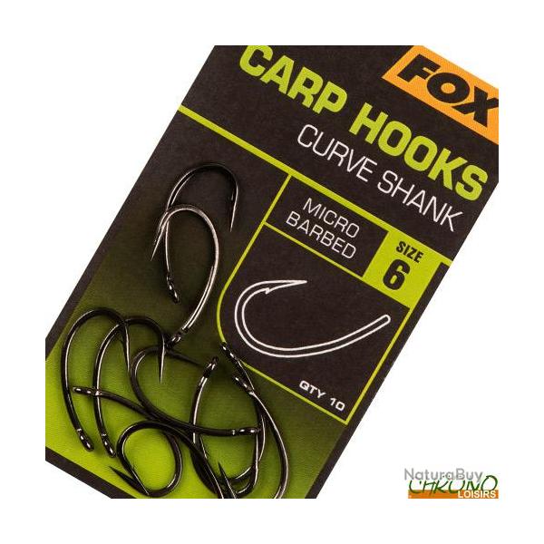 Hameon Fox Carp Hooks Curve Shank (par 10) n 2