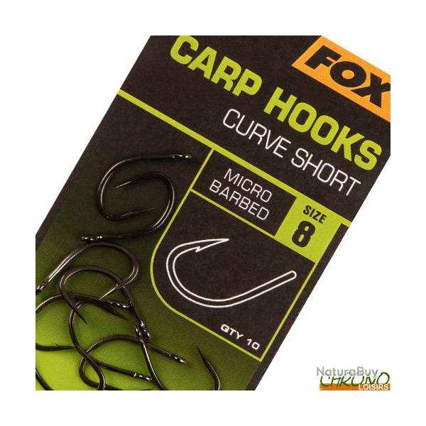 Hameon Fox Carp Hooks Curve Shank Short (par 10) n 2