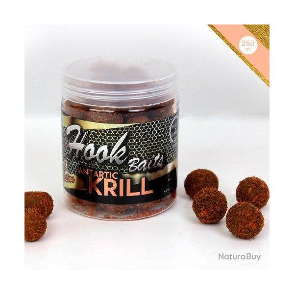 Bouillettes + Dumbells Pro Elite Baits Gold Hard Antartic Krill 250ml