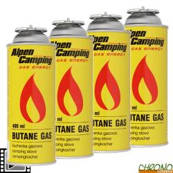 Cartouche de Gaz Alpen Camping Butane 227g (les 4)