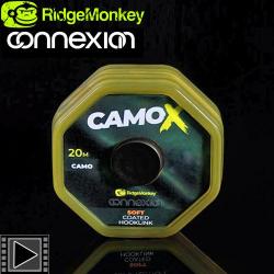 Tresse RidgeMonkey Connexion CamoX Soft Coated 20m 25lbs