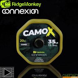 Tresse RidgeMonkey Connexion CamoX Stiff Coated 20m 25lbs