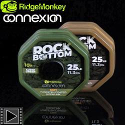 Tresse RidgeMonkey Connexion Rock Bottom Soft Coated Camo 25lbs 10m Green