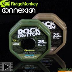 Tresse RidgeMonkey Connexion Rock Bottom Semi Stiff Coated Camo 25lbs 10m Green