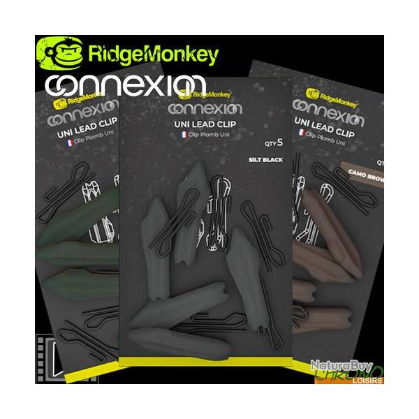 Clip Plomb RidgeMonkey Connexion (par 5) Silt Black