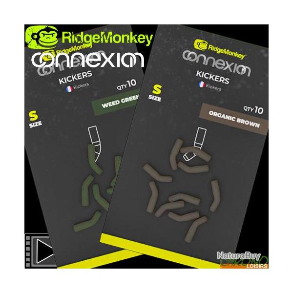 Adaptateur RidgeMonkey Connexion Kickers Small (par 10) Weed Green