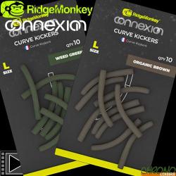 Adaptateur RidgeMonkey Connexion Curve Kickers Large (par 10) Weed Green