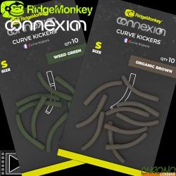 Adaptateur RidgeMonkey Connexion Curve Kickers Small (par 10) Weed Green