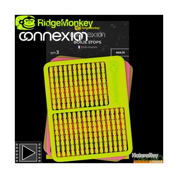 Stops Appts RidgeMonkey Connexion Boilie Stops Multi Colours (par 3)