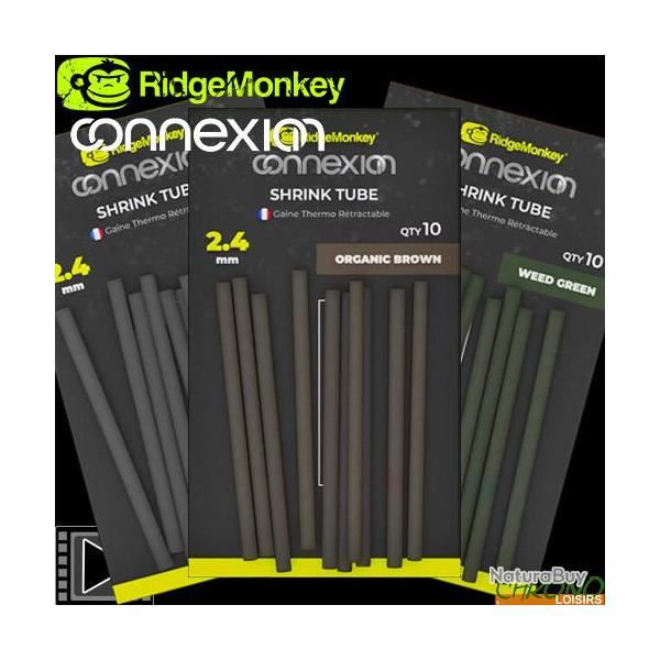 Gaine Thermo Rtractable RidgeMonkey Connexion 2.4mm (par 10)  Weed Green