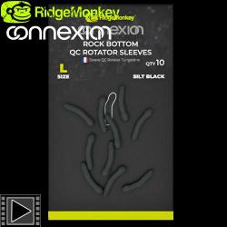 Gaine d'Emerillon RidgeMonkey Connexion Rock Bottom QC Rotator Sleeves (par 10)