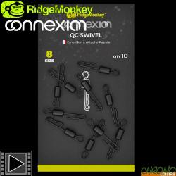 Emerillon RidgeMonkey Connexion QC T8 (par 10)