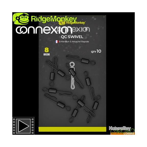 Emerillon RidgeMonkey Connexion QC T8 (par 10)