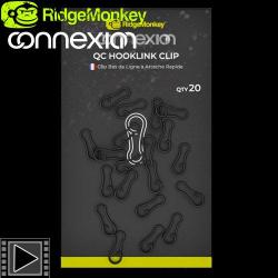 Agrafe RidgeMonkey Connexion QC Hooklink Clip (par 20)