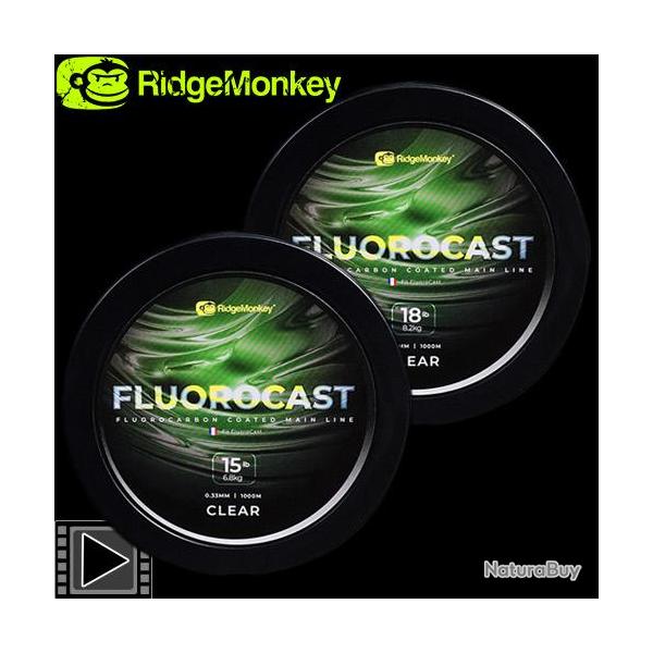 Ligne Fluorocarbon RidgeMonkey FluoroCast 1000m 0.37mm