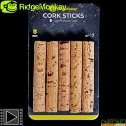 Bâtonnet de Liège RidgeMonkey Cork Sticks 8mm (par 10)