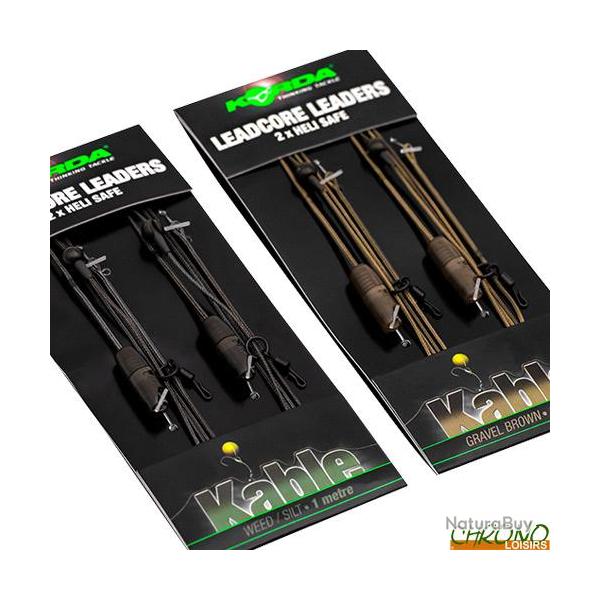 Montage Korda Leadcore Leader Heli Safe 1m (par 2) Weed