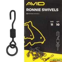 Emerillon à Anneau Avid Carp Ronnie Swivels T11 (par 10)