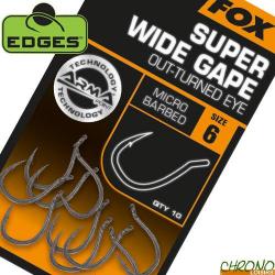 Hameçon Fox Edges Armapoint Super Wide Gape Out-Turned Eye (par 10) n° 6