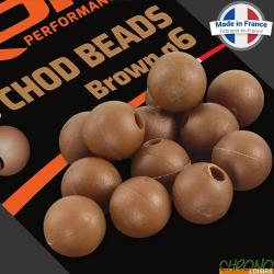 Perle ROK Chod Beads Pré-Perforée Brown 6mm (par 25)