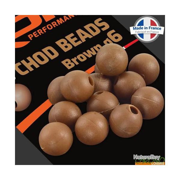 Perle ROK Chod Beads Pr-Perfore Brown 6mm (par 25)