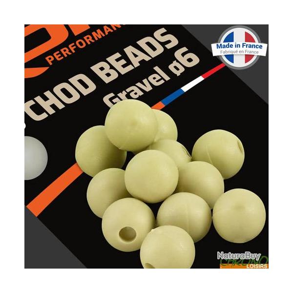 Perle ROK Chod Beads Pr-Perfore Gravel 6mm (par 25)